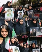 حضور گسترده و حماسی ریاست، کارکنان، اساتید و دانشجویان دانشگاه ملی مهارت آموزشکده دختران بیرجند در راهپیمایی باشکوه روز جهانی قدس 3
