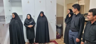 بازدید  جناب آقای دکتر خالدی، مدیرکل محترم بودجه و تحول اداری دانشگاه ملی مهارت، به همراه جناب آقای دکتر جهانگیر، ریاست محترم دانشگاه ملی مهارت استان خراسان جنوبی و همراهان، از امکانات خوابگاهی آموزشکده دختران بیرجند  3